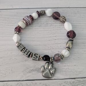 FHS with Paw Charm Stretch Bracelet - Fair Condition